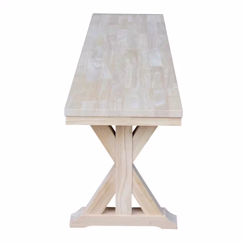 International Concepts Unfinished Canyon Trestle Bench