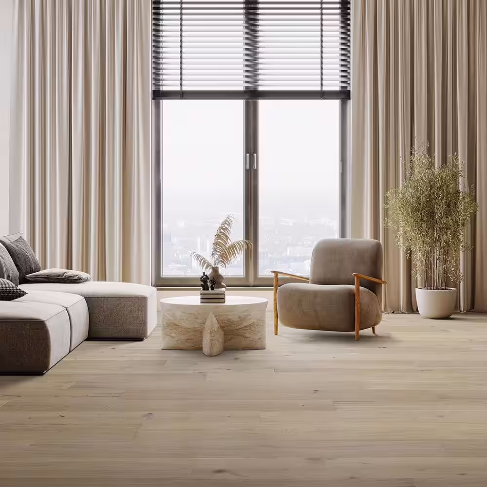 Malibu Wide Plank Marshalls French Oak 1/2 in. T x 7.5 in. W Water Resistant Wire Brush Engineered Hardwood Flooring (1398.6 sqft/pallet)