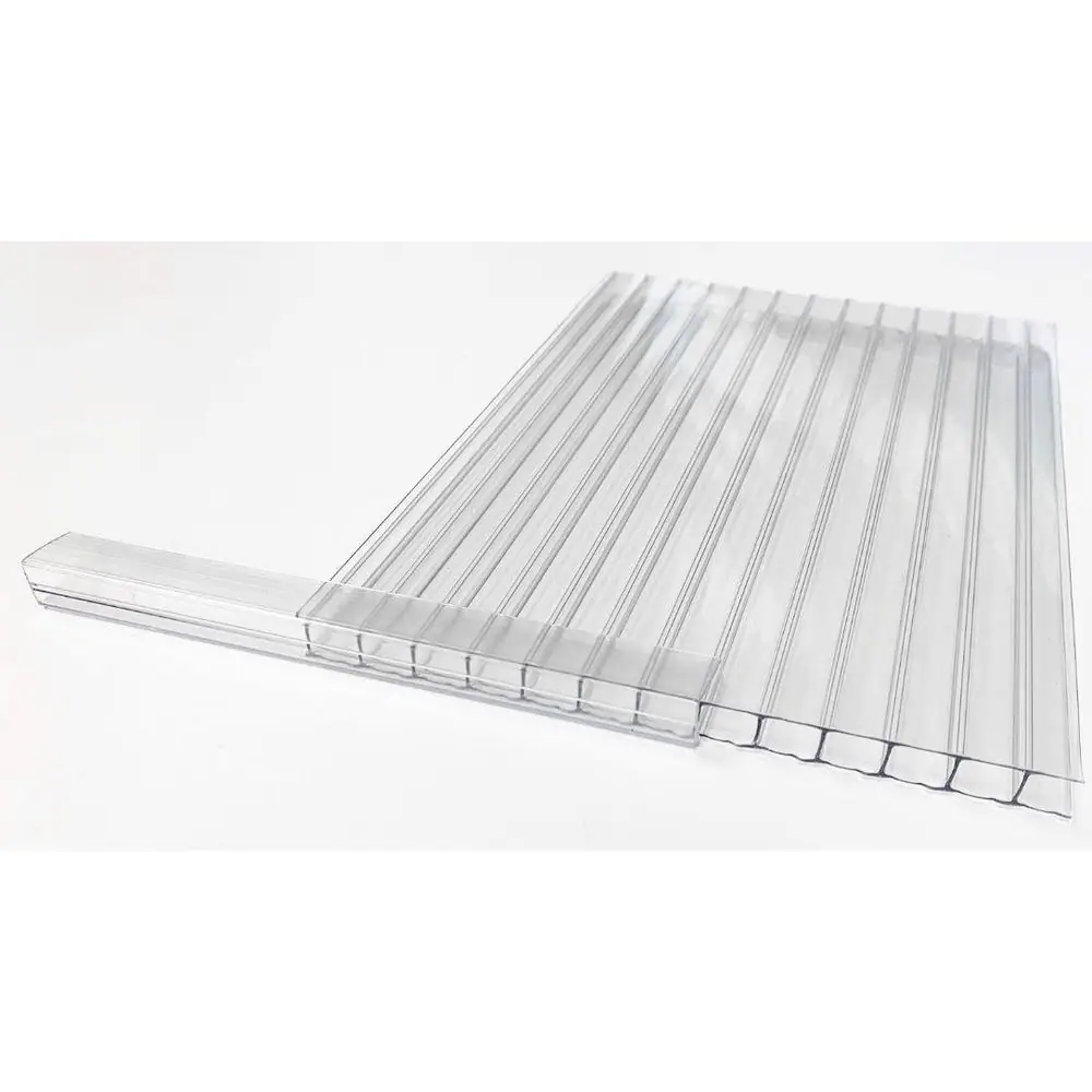 None Thermoclear 1/4 in. x 96 in. x 1/4 in. (6mm) Thermoclear Polycarbonate Multi-Wall U-Channel