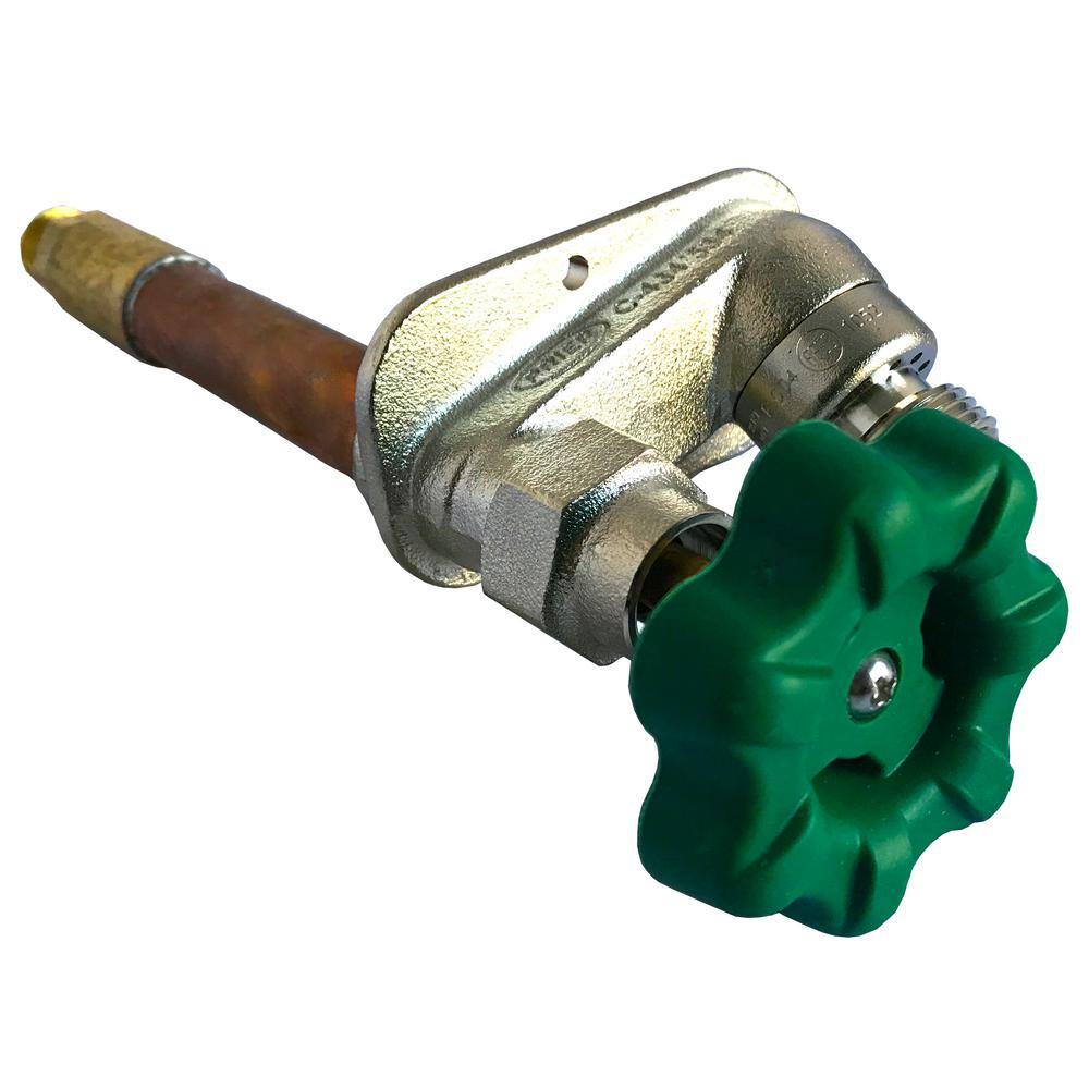 Prier Products 1/2 in. x 10 in. Brass MPT x SWT Self-Draining Heavy Duty Frost Free Anti-Siphon Wall Hydrant