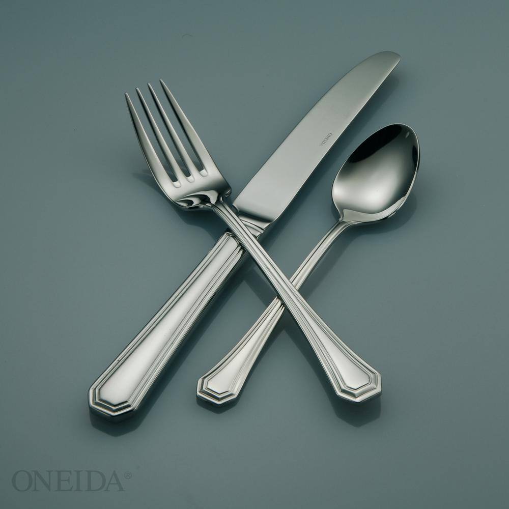 Oneida Lido 18/10 Stainless Steel Oval Bowl Soup/Dessert Spoons (Set of 12)