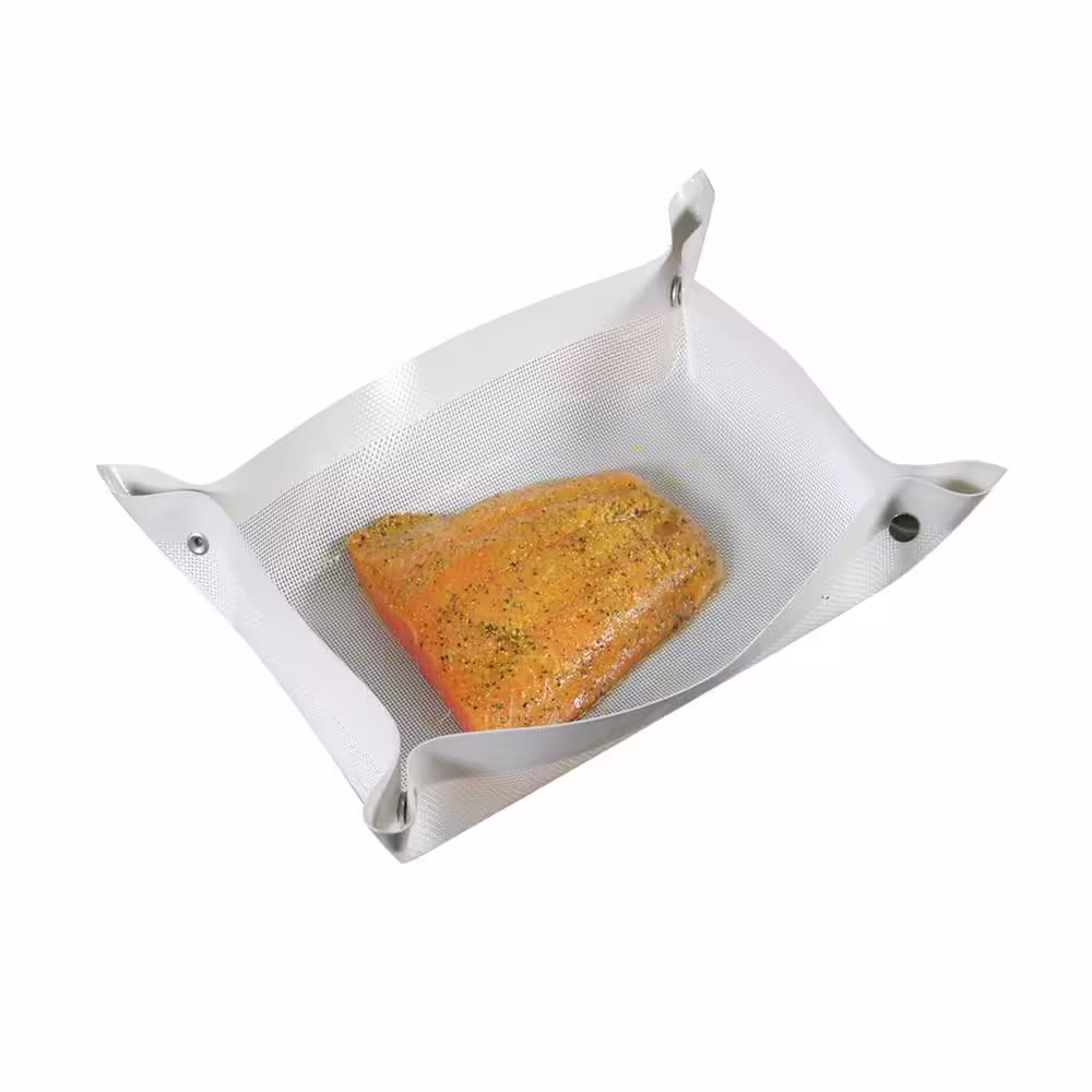 None 15.75 in. x 11.8 in. Silicone Clear Leakproof Non-Stick Baking Mat with Corners Snap Buttons