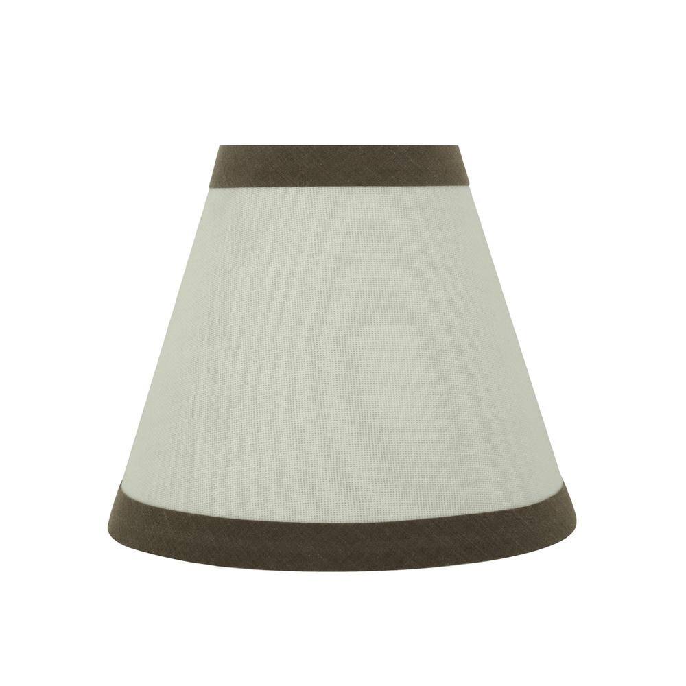 Aspen Creative Corporation 6 in. x 5 in. Off White/Brown Trim Hardback Empire Lamp Shade (2-Pack)