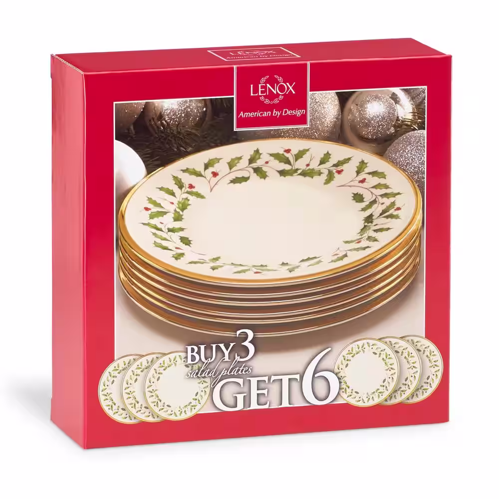 Lenox Holiday 6-Piece Seasonal Ivory Bone China Dinnerware Set (Service for 6)