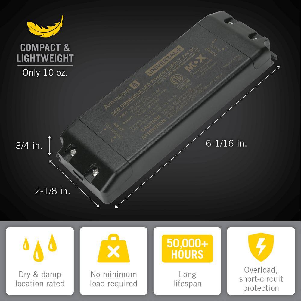 Armacost Lighting 24-Watt 24-Volt Universal Plus Dimming LED Transformer