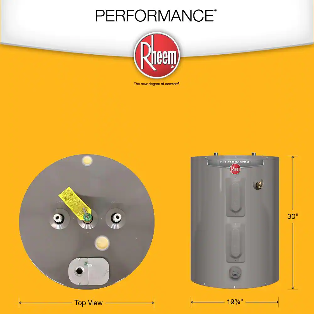 Rheem Performance 30 gal. 4500 -Watt Short Electric Water Heater with 6 Year Tank Warranty and 240 volt Connection