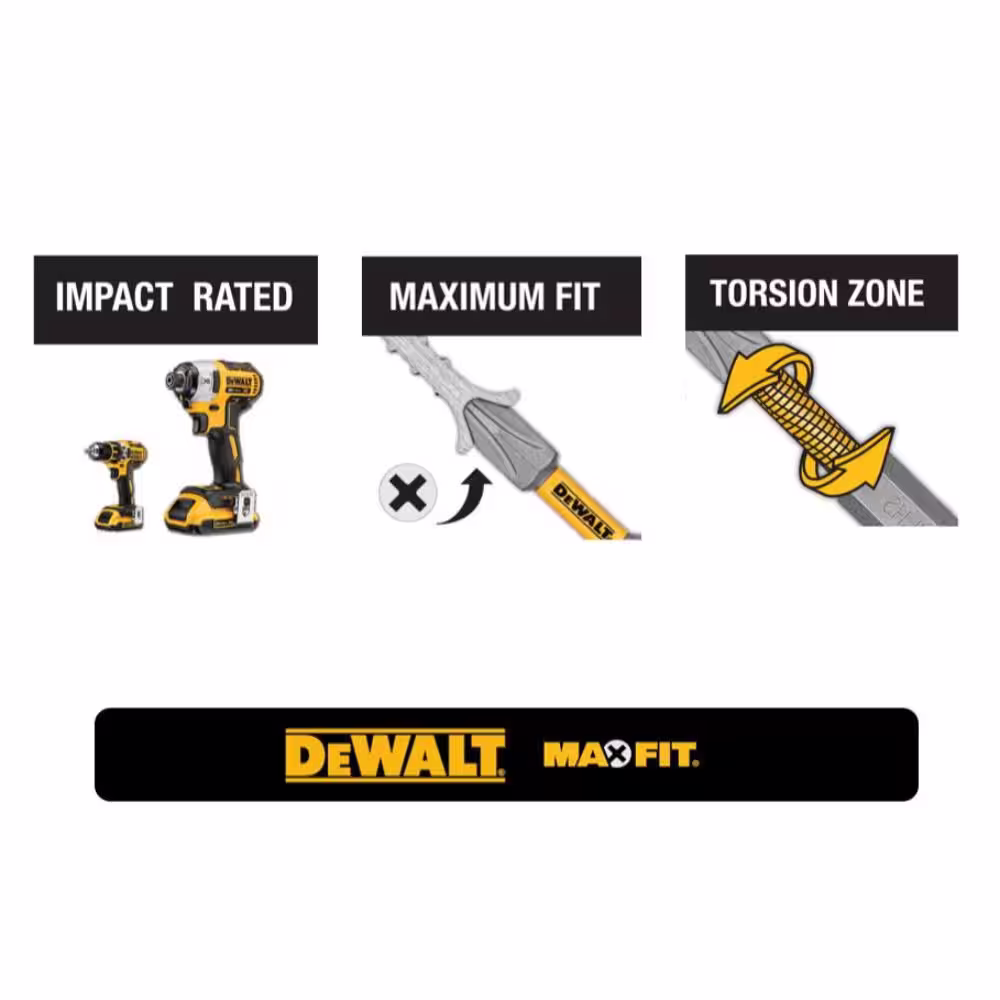 DEWALT MAXFIT Magnetic 2 in. Steel Nut Driver Drill Bit Set (4-Piece)