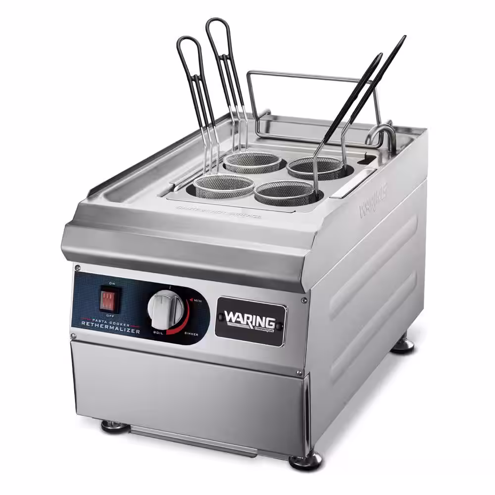 Waring Commercial Pasta Cooker/Rethermalizer with 2 Large and 4 Round Baskets