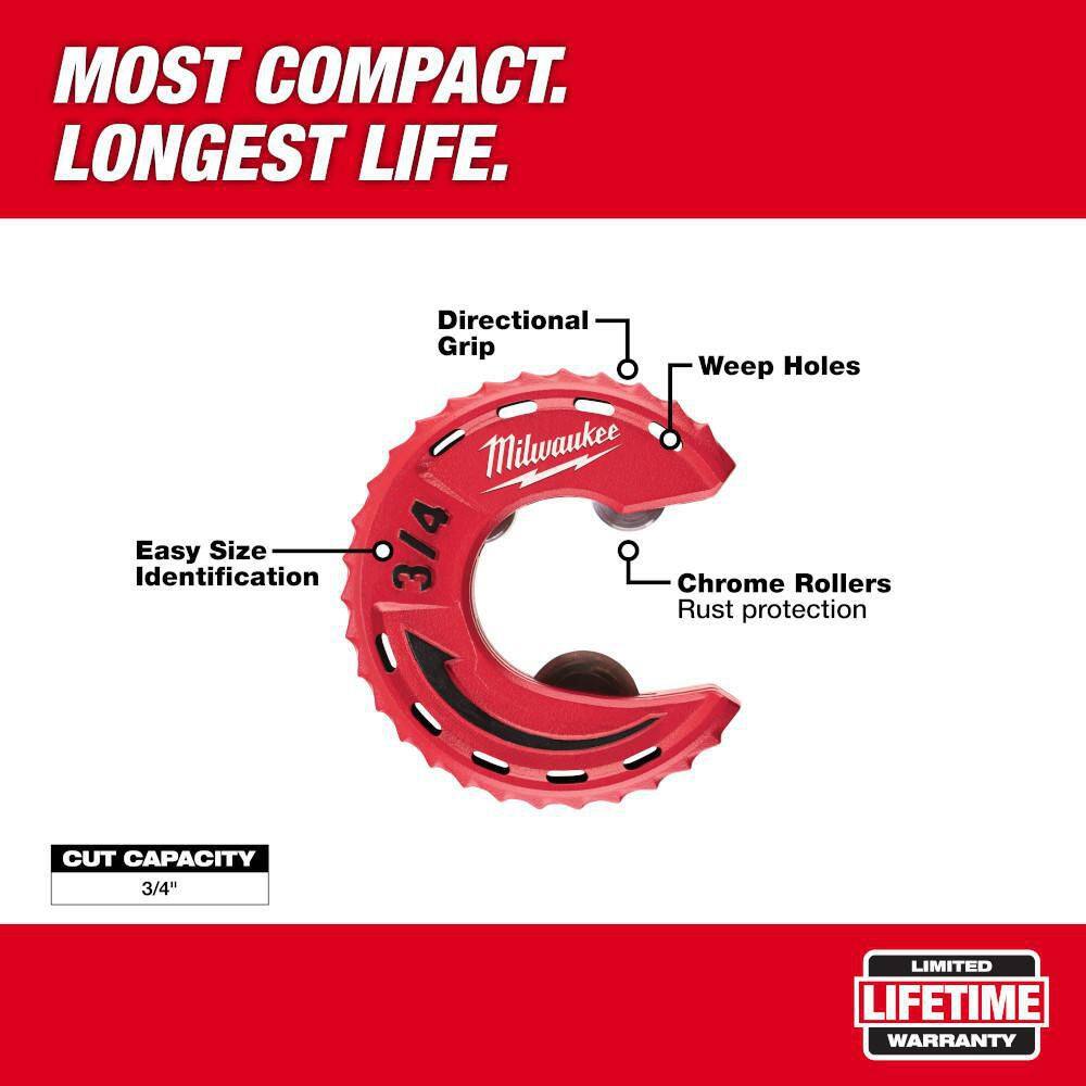 Milwaukee 3/4 in. Close Quarters Tubing Cutter (2-Pack)