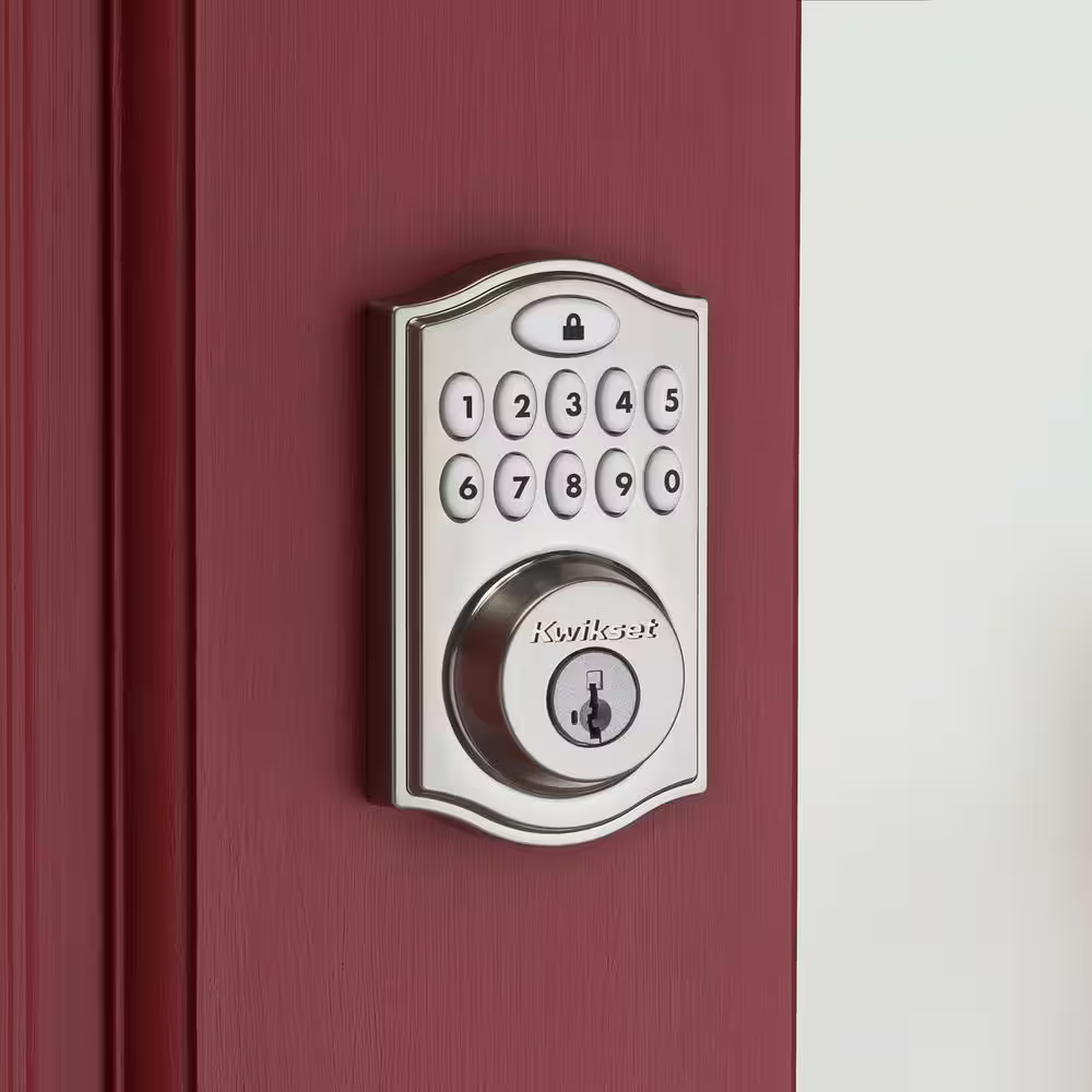 Kwikset Z-Wave SmartCode 914 Satin Nickel Single Cylinder Electronic Deadbolt Featuring SmartKey Security