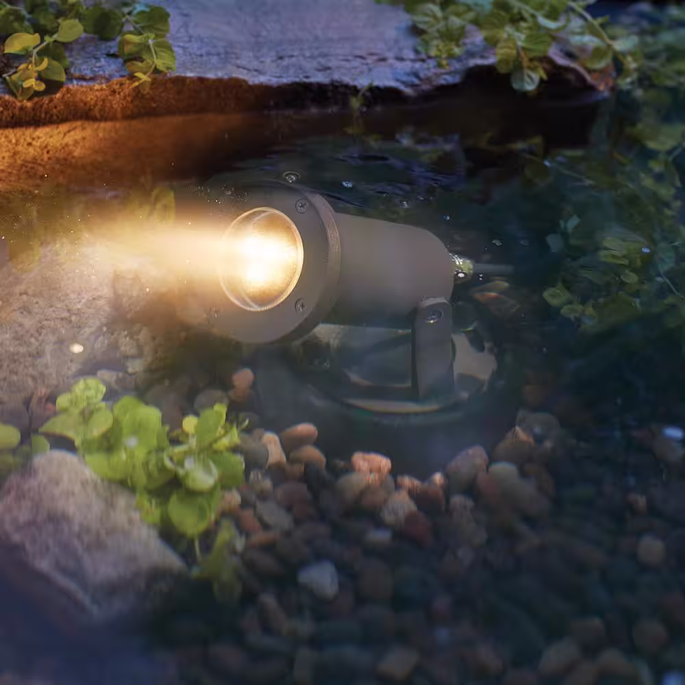 Home Decorators Collection Bronze Outdoor Integrated LED Landscape Well Light