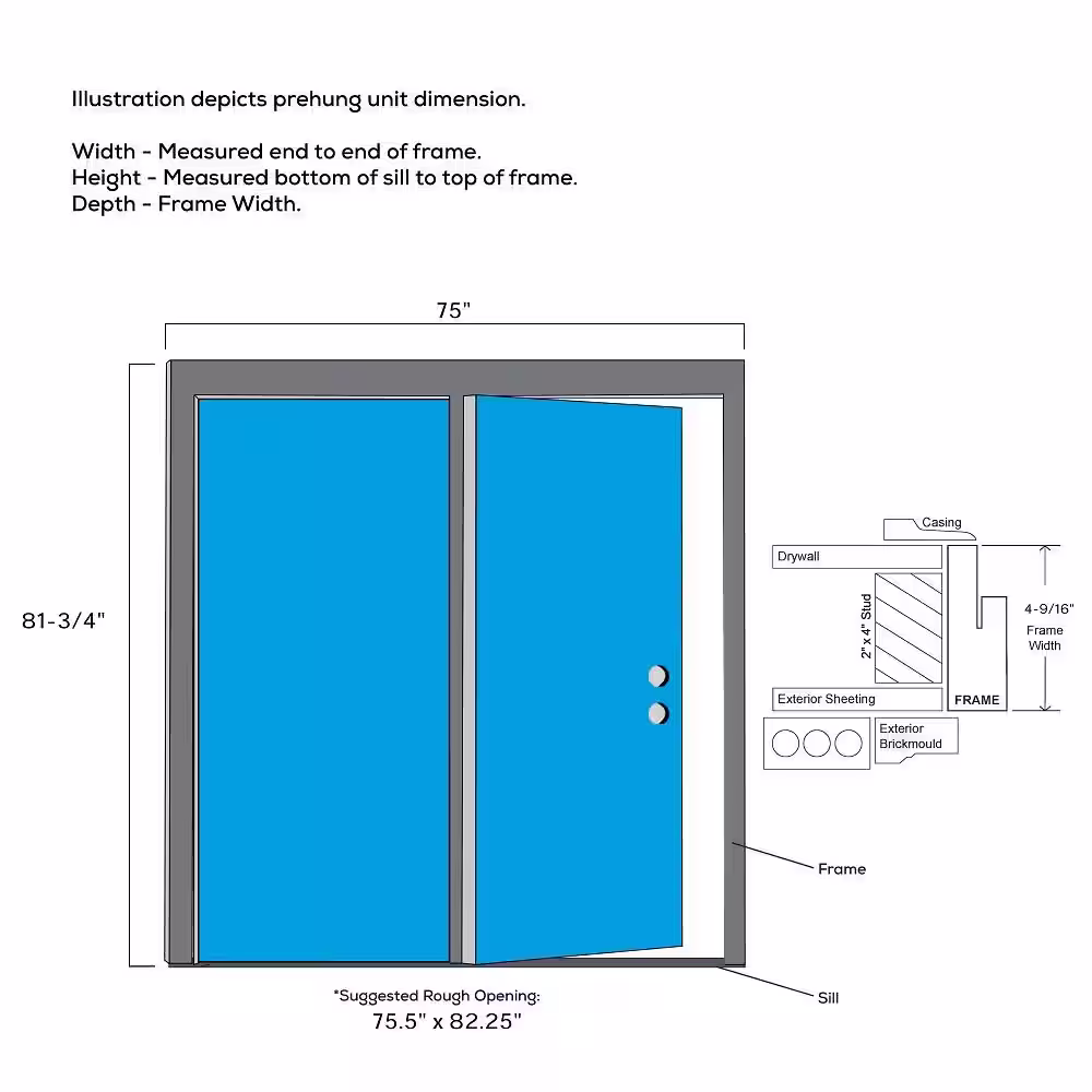 MMI Door 72 in. x 80 in. Full Lite Primed Steel Stationary Patio Glass Door Panel with Screen