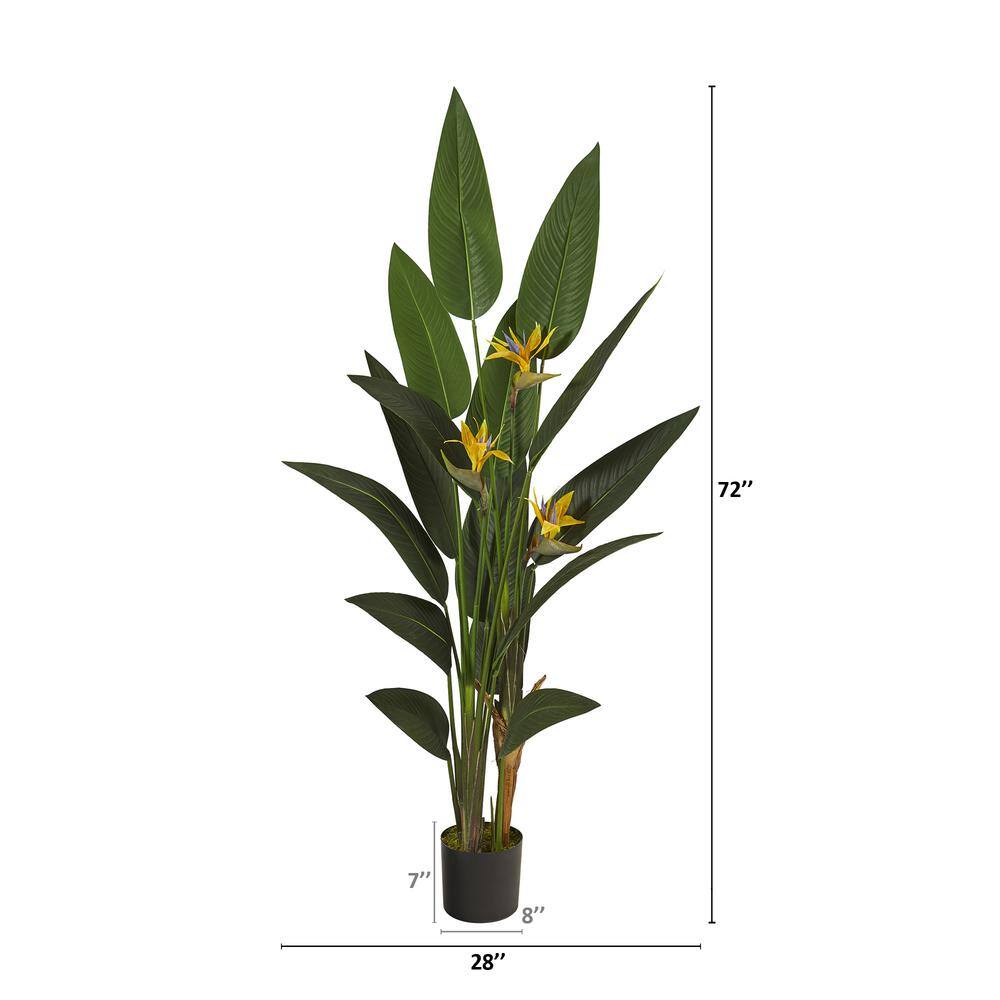 Nearly Natural 6 ft. Bird of Paradise Artificial Plant
