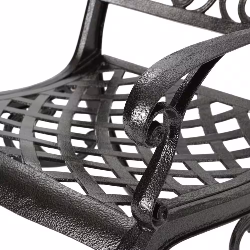 Noble House Sarasota Bronze Finish 7-Piece Cast Aluminum Rectangular Outdoor Dining Set