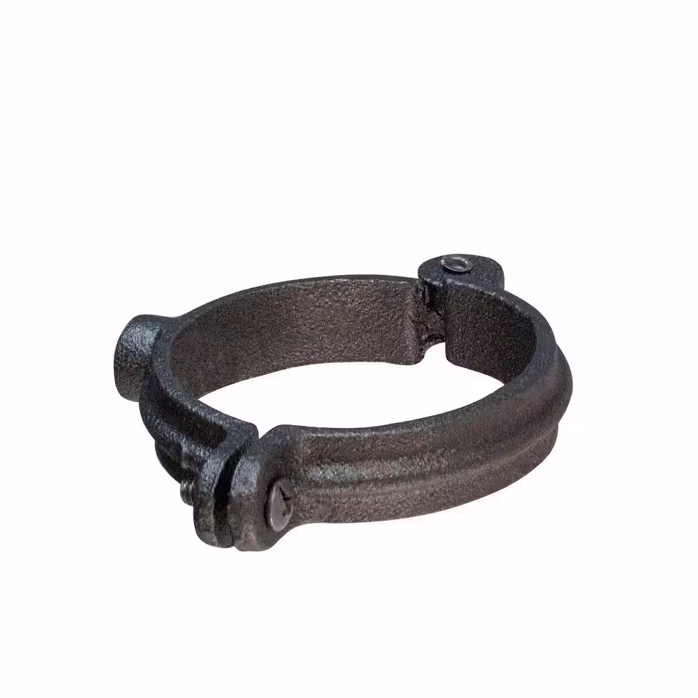 The Plumber's Choice 3/8 in. Hinged Split Ring Pipe Hanger in Uncoated Malleable Iron