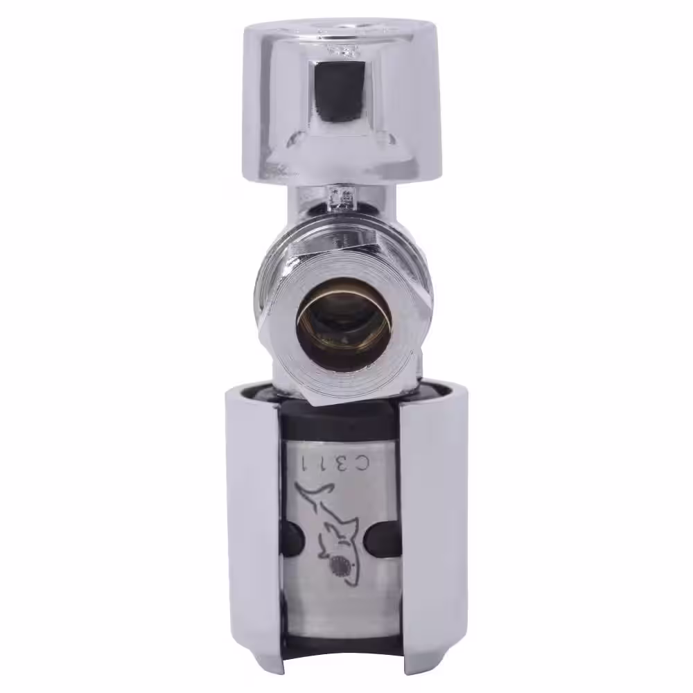 SharkBite EvoPEX 1/2 in. Push-to-Connect x 3/8 in. Compression Quarter Turn Angle Stop Valve