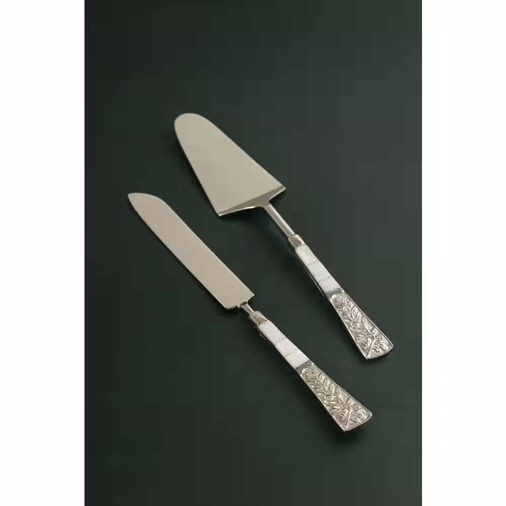 GAURI KOHLI Fairmount Steel Cake Servers (Set of 2)