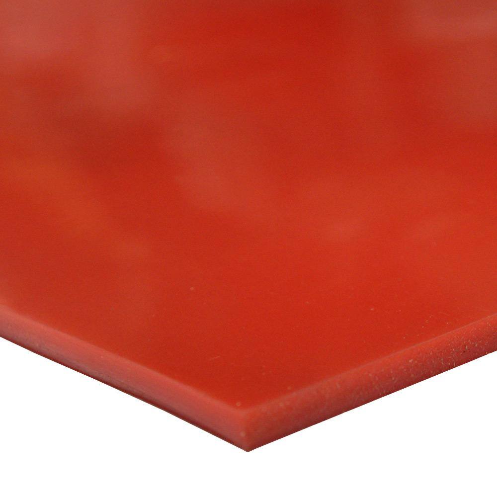 Rubber-Cal Silicone 1/16 in. x 24 in. x 12 in. Red/Orange Commercial Grade 60A Rubber Sheet