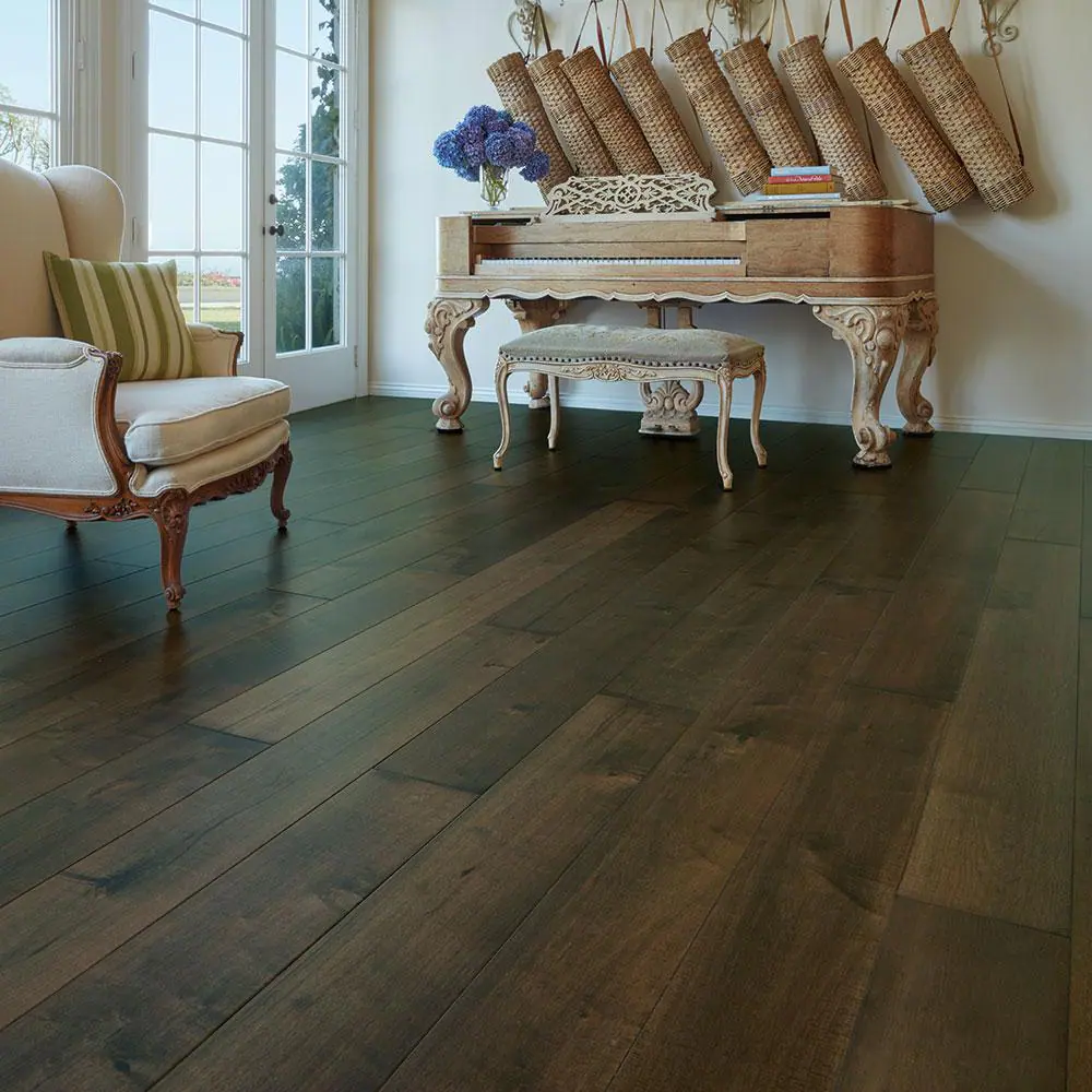 Malibu Wide Plank Hermosa Maple 3/8 in. T x 6.5 in. W Water Resistant Wire Brushed Engineered Hardwood Flooring (23.6 sq. ft./case)