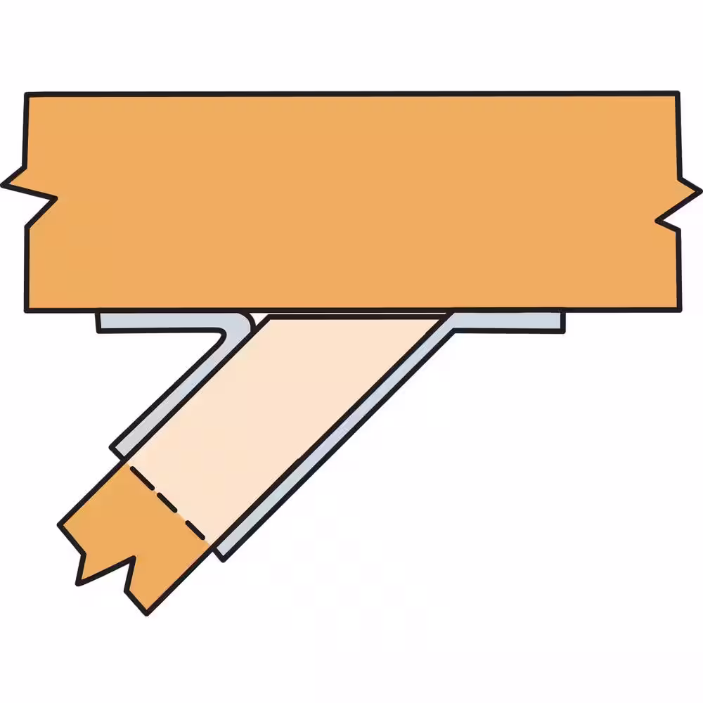 Simpson Strong-Tie SUL Galvanized Joist Hanger for 2-1/2 in. x 14 in. Engineered Wood, Skewed Left