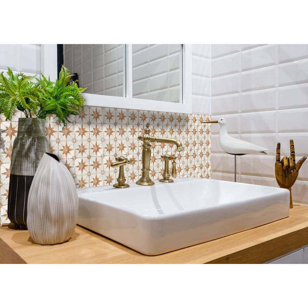 None Brown and White R2 12 in. x 12 in. Vinyl Peel and Stick Tile (24 Tiles, 24 sq.ft./pack)