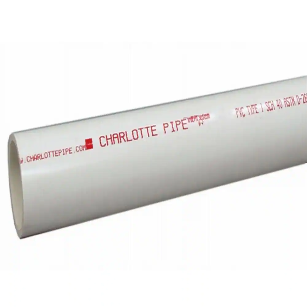 Charlotte Pipe 1/2 in. x 10 ft. PVC Schedule 40 Plain End DWV Pipe