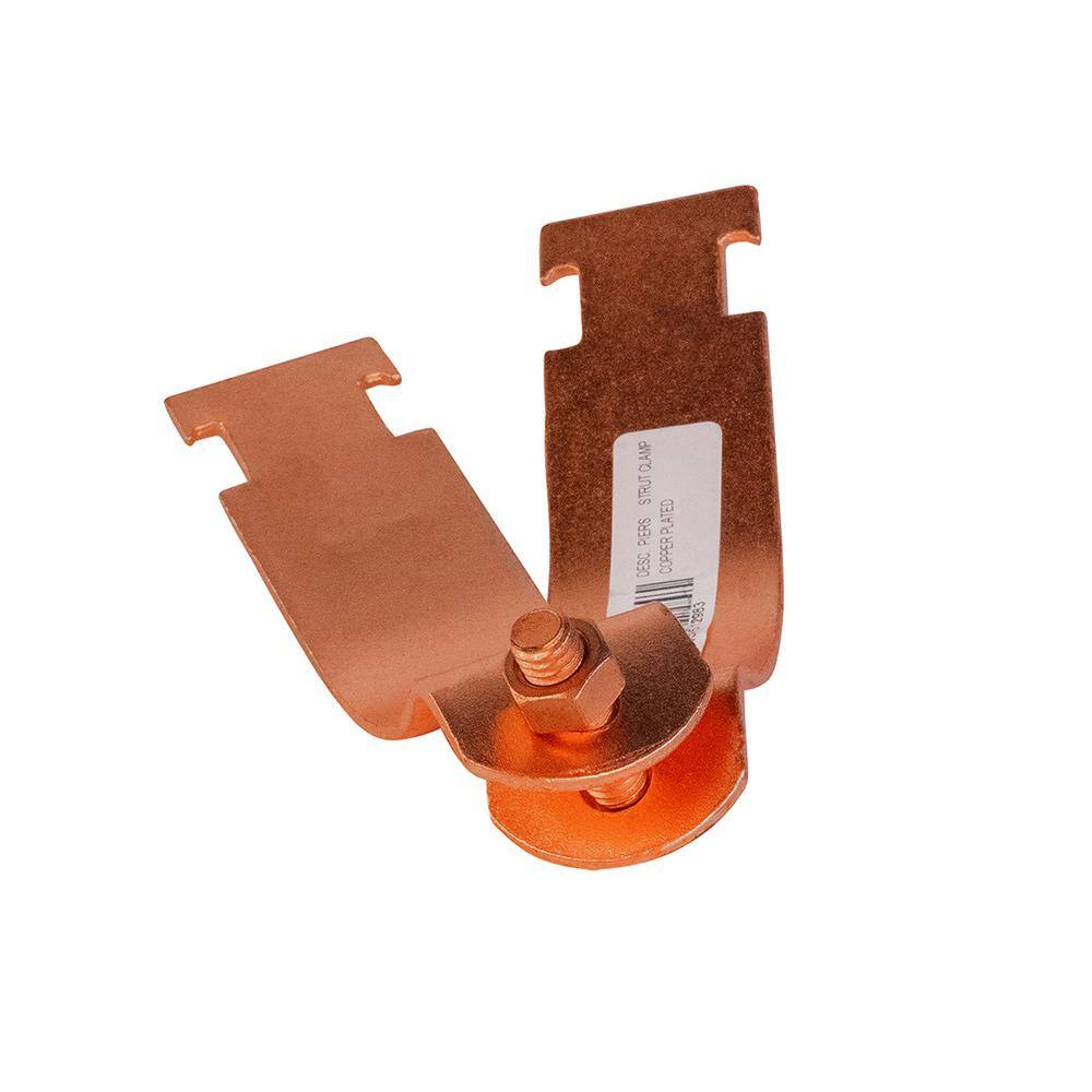 The Plumber's Choice 2-1/2 in. Copper Epoxy Coated Steel Strut Clamp