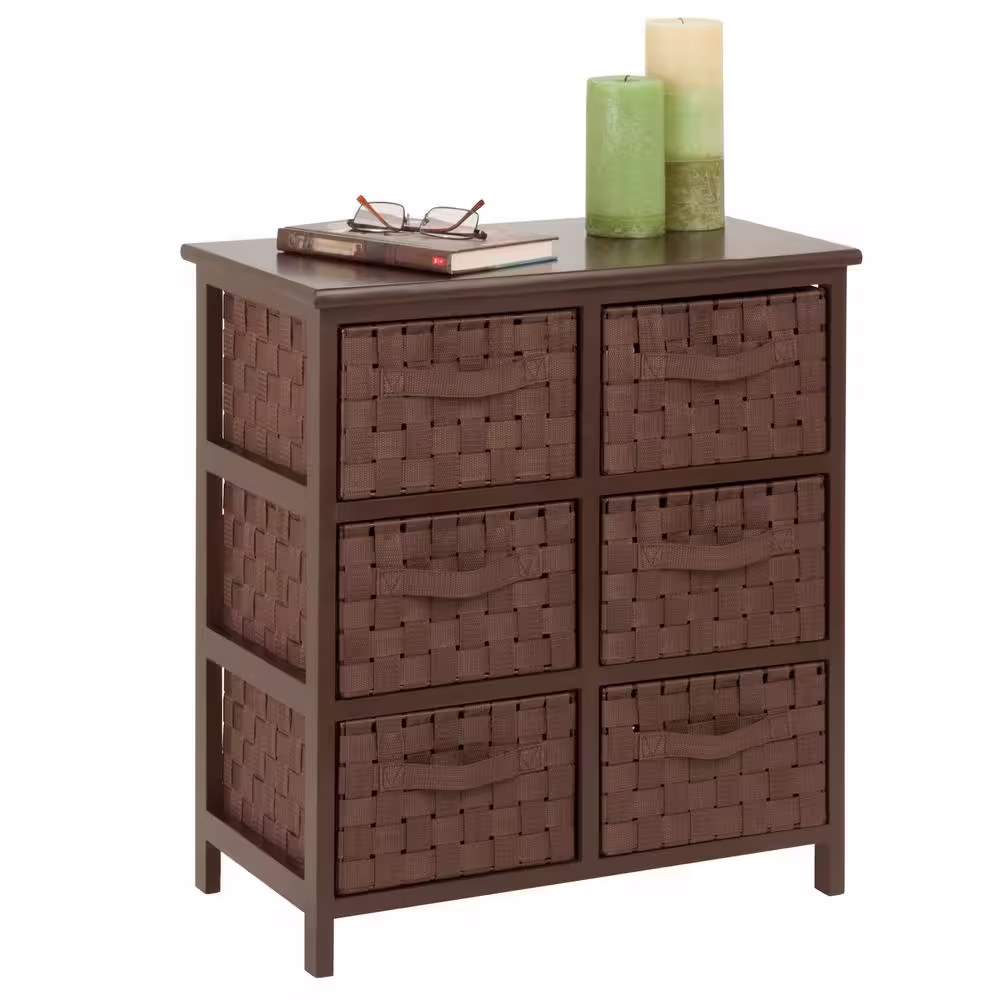 Honey-Can-Do 24 in. H x 12 in. W Brown Wood Drawer
