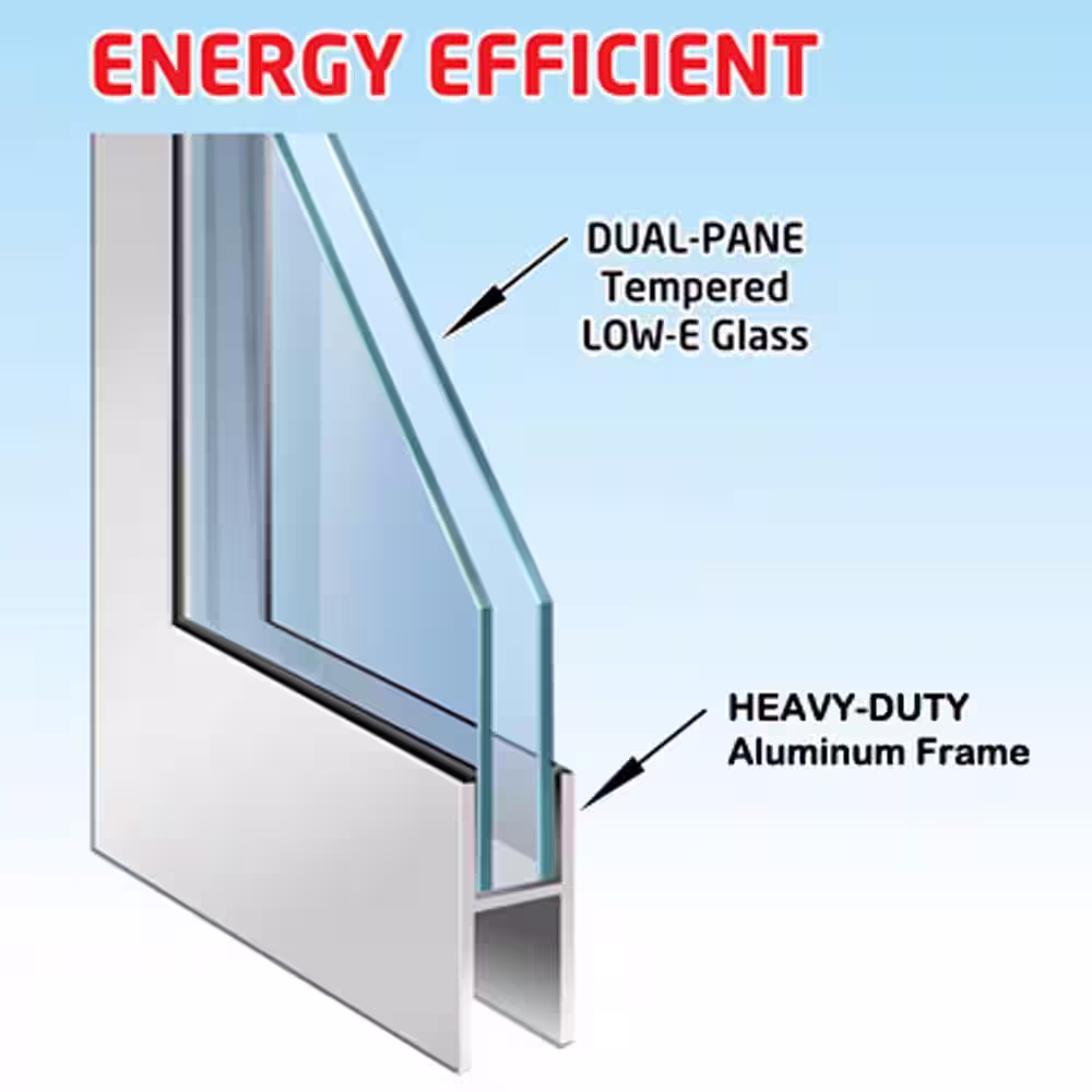 High Tech Pet 12.5 in. x 25 in. Weather and Energy Efficient Pet Door with Magnetic Closure for Regular Height Patio Doors