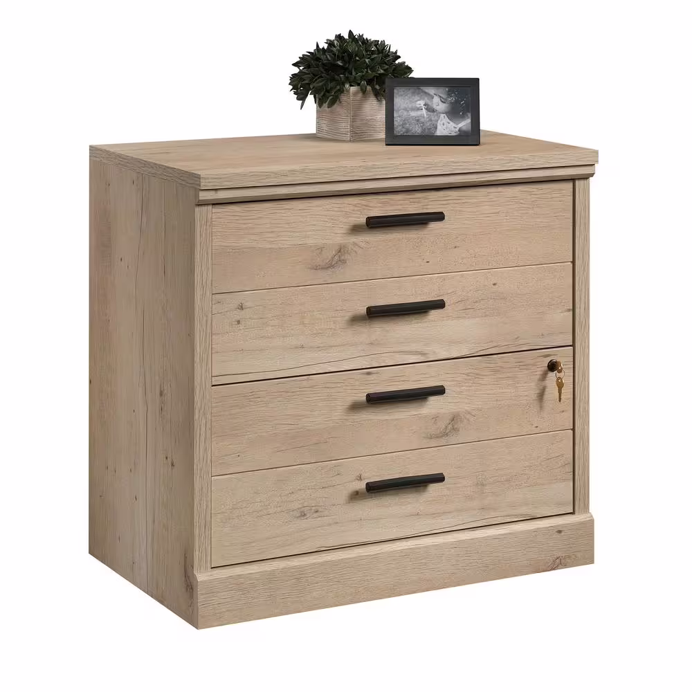 SAUDER Aspen Post Prime Oak 2-Drawer Locking Lateral File