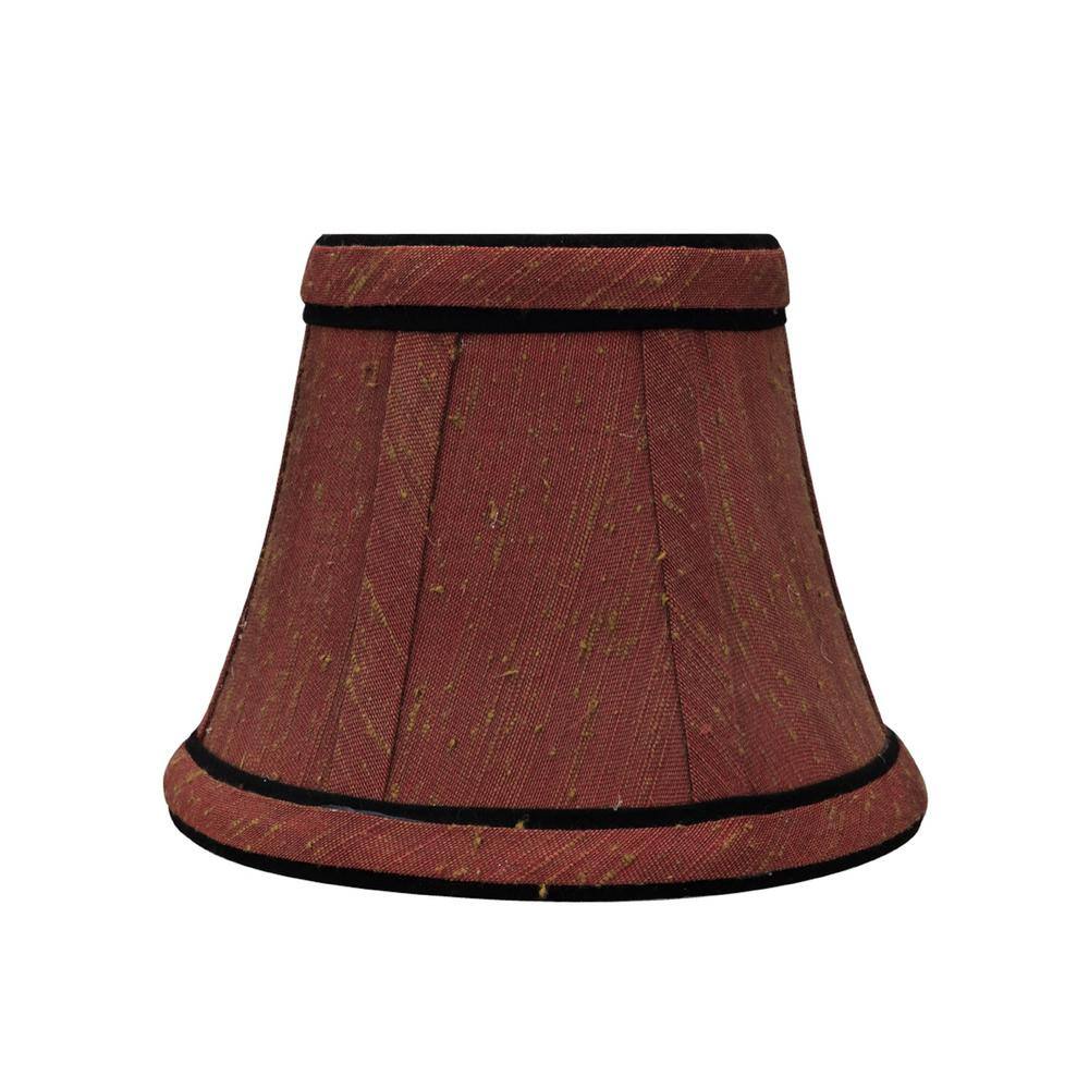 Aspen Creative Corporation 5 in. x 4 in. Rust and Black Accent Bell Lamp Shade (9-Pack)