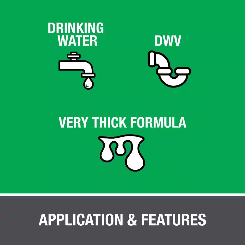 Oatey 16 oz. Heavy-Duty Clear PVC Cement - California Compliant