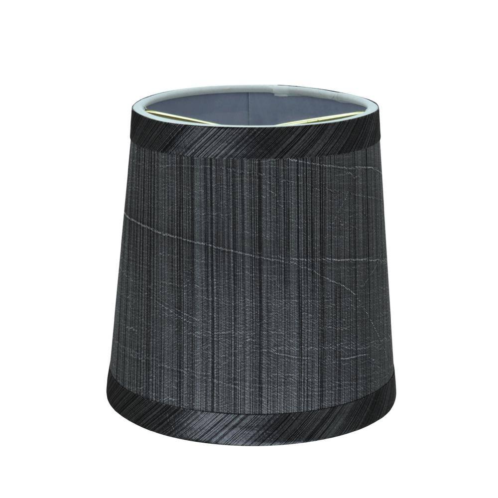 Aspen Creative Corporation 5 in. x 5 in. Grey and Black Hardback Empire Lamp Shade (5-Pack)