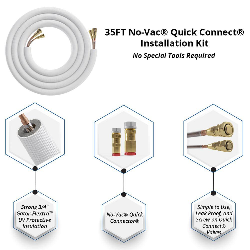MRCOOL DIY Universal 48000 BTU 18 SEER R410A Split System Heat Pump with 35 ft. NoVac Install Kit -208/230-Volt