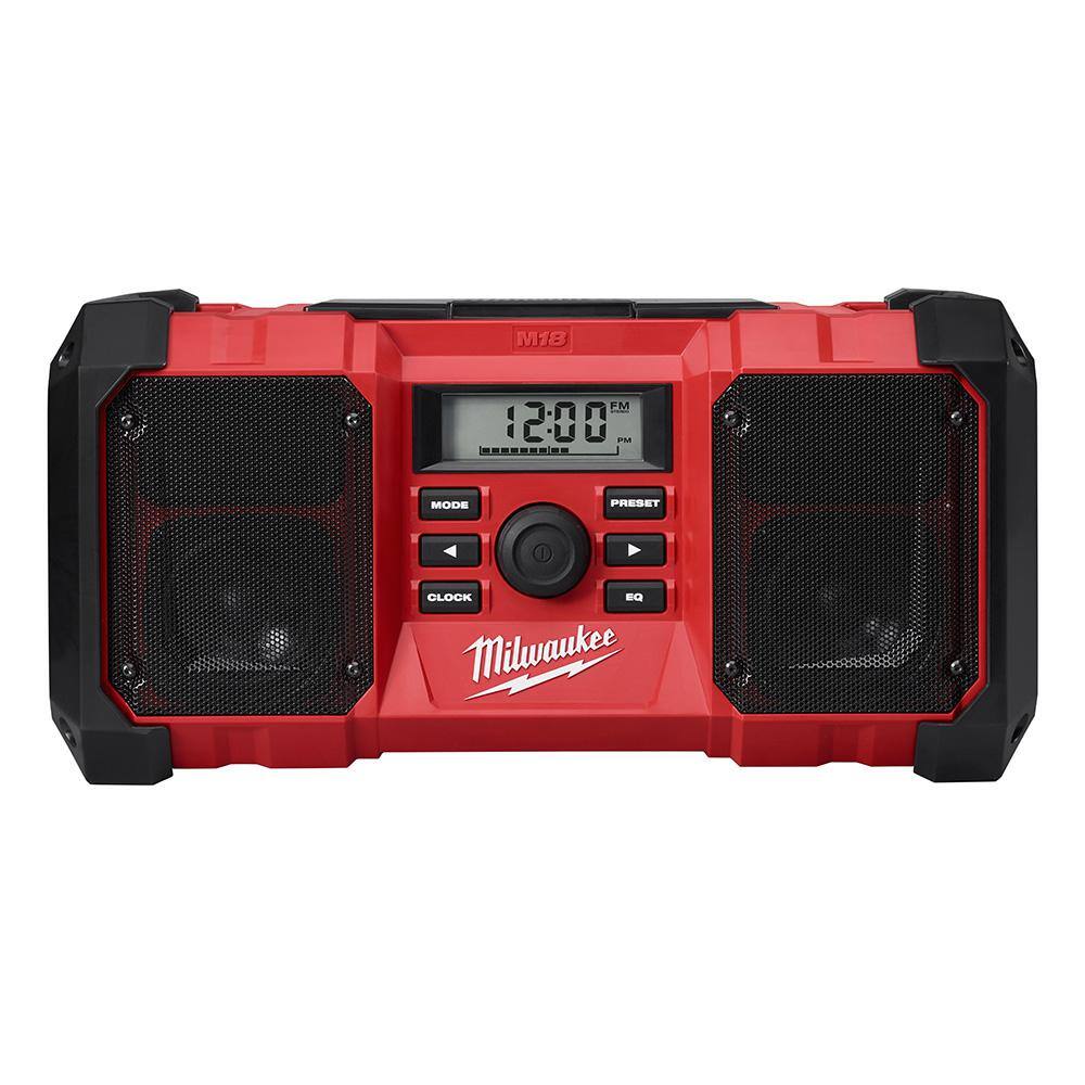 Milwaukee M18 18V Lithium-Ion Cordless Hammer Drill/SAWZALL/Circular Saw/Light Combo Kit (4-Tool) W/ Free M18 Radio
