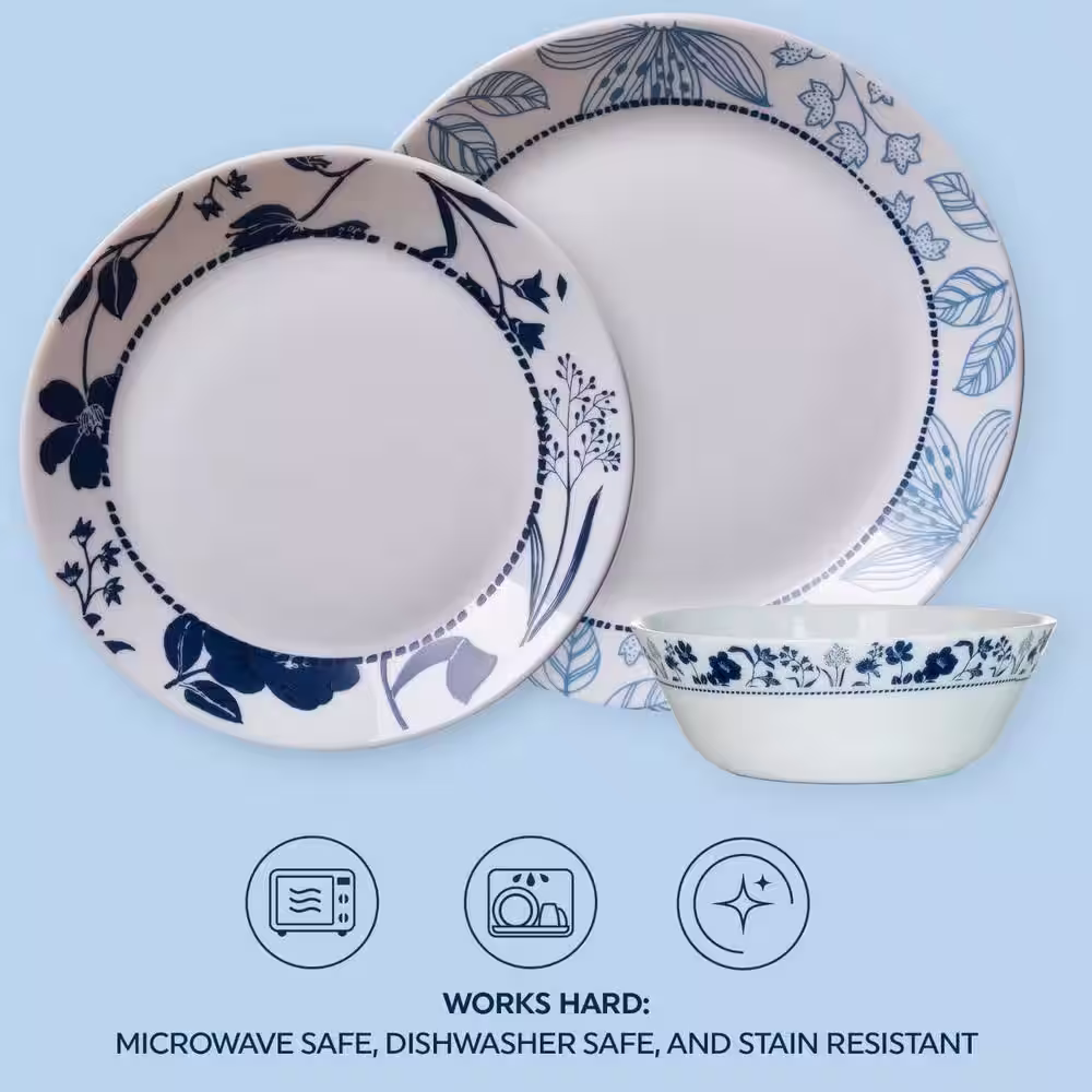 Corelle Everyday Opal 12-Piece Set Solid Color Rutherford