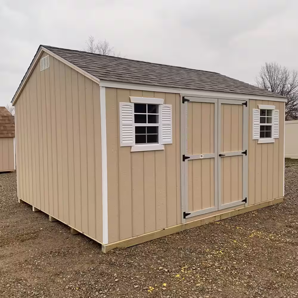 LITTLE COTTAGE CO. Value Workshop 10 ft. x 16 ft. Wood Shed Precut Kit with Floor