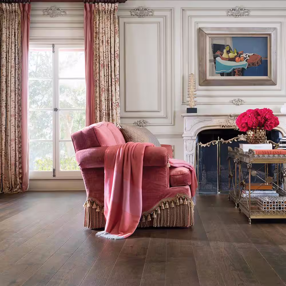 Malibu Wide Plank Sunset Hickory 3/8 in. T x 4 & 6 in. W Water Resistant Distressed Engineered Hardwood Flooring (793.9 sq. ft./pallet)