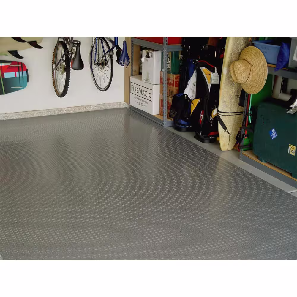 Diamond Deck 3 ft. x 5 ft. Pewter Textured PVC Door Mat