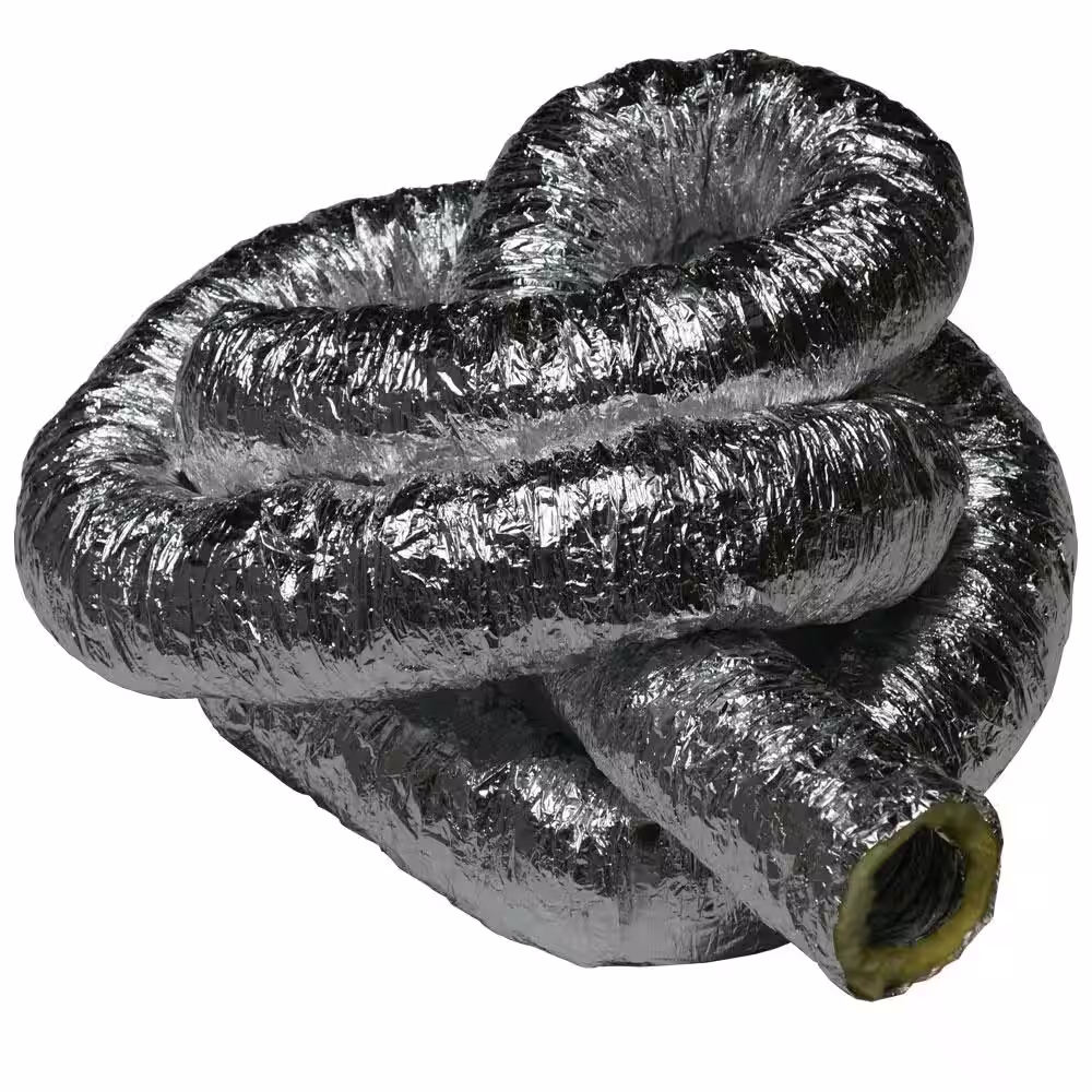 Rubber-Cal 4 in. x 25 ft. HVAC Insulated-Flex Ducting Ventilation Duct Hose