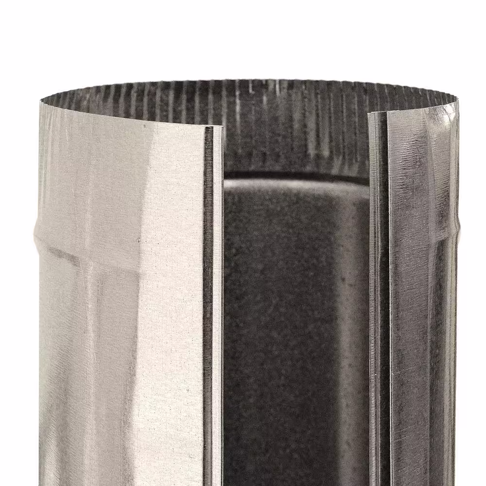 Master Flow 6 in. x 2 ft. Round Metal Duct Pipe