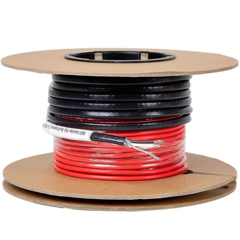 Dr Infrared Heater Electric Radiant Floor Heating Cable Kit with WiFi Thermostat, 792 ft., Covers 240 sq.ft., 240-Volt, Red & Black
