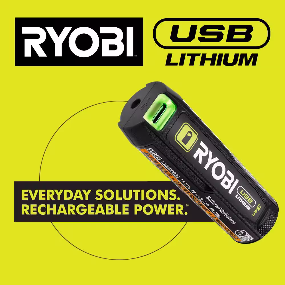 RYOBI USB Lithium Screwdriver Kit with FREE USB Lithium 2.0 Ah Lithium Rechargeable Battery