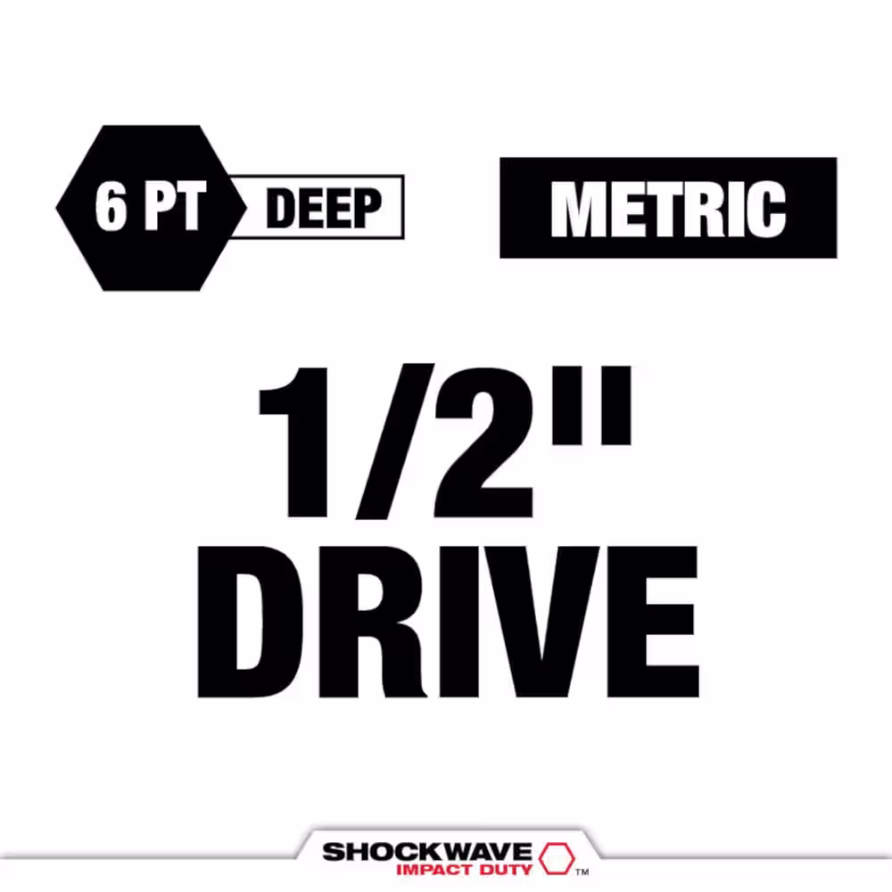Milwaukee SHOCKWAVE 1/2 in. Drive 21 mm. Lug Nut Impact Socket (1-Pack)