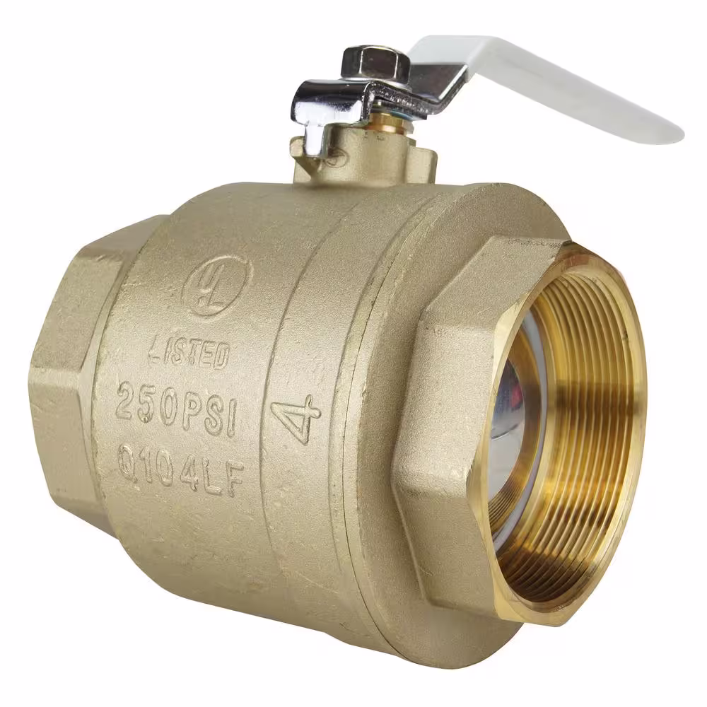 Apollo 4 in. Lead Free Brass FNPT x FNPT Full-Port Ball Valve
