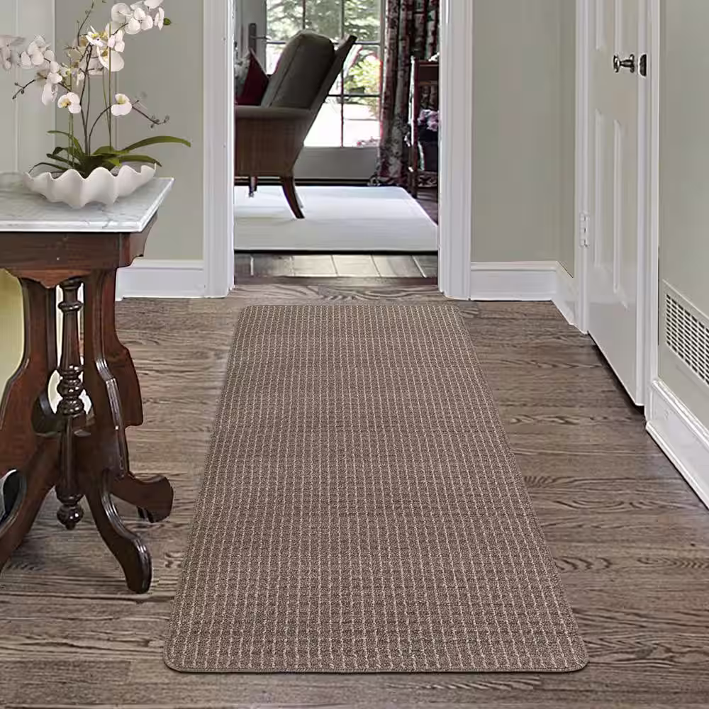 TrafficMaster Pindot Fog 2 ft. x 4 ft. Dots Polypropylene Accent Rug