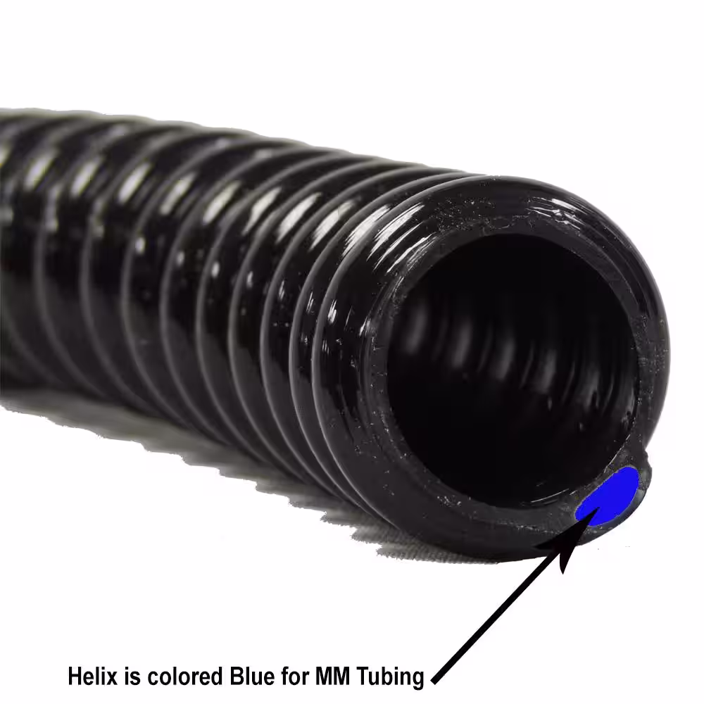 HYDROMAXX 1-1/4 in. Dia x 100 ft. MM Sizing Black Non Kink, Corrugated, Flexible PVC Pond Tubing