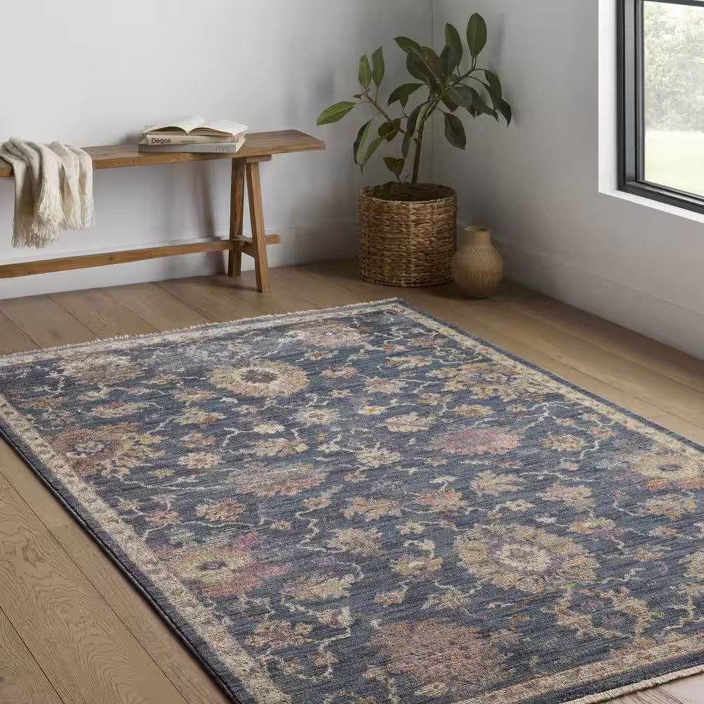 Home Decorators Collection Greta Navy/Rust 7 Ft. 10 In. x 10 Ft. Oriental Area Rug