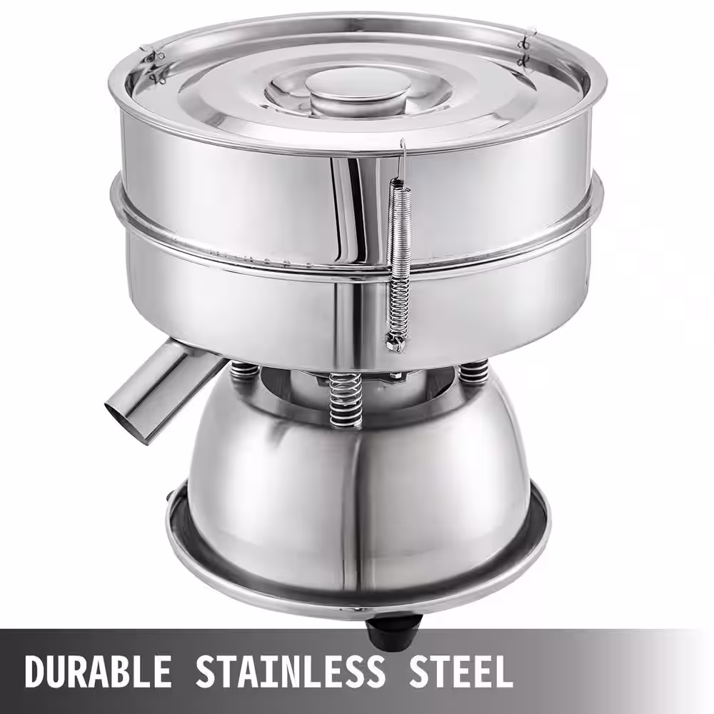 VEVOR Automatic Sieve Shaker Included 40 Mesh + 60 Mesh Flour Sifter Electric Vibrating Sieve Machine 110V 50W Strainers