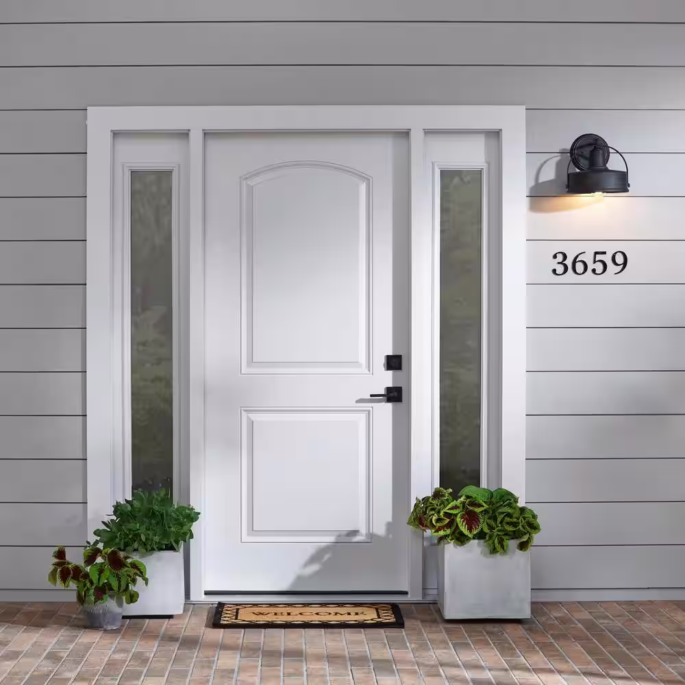 Everbilt 4 in. Black Flush Mount Metal House Number 0